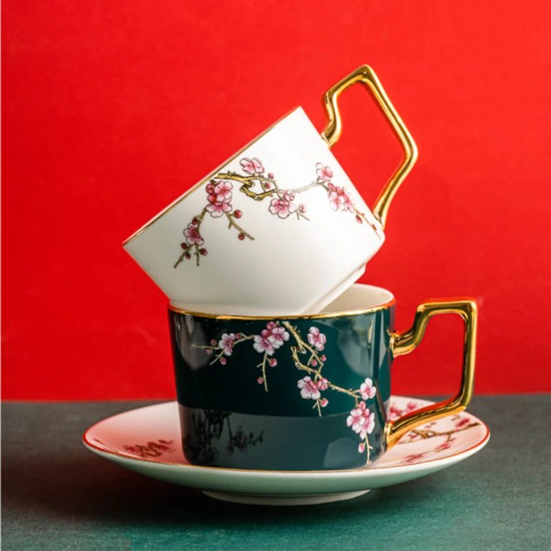 Высококачественные кофейные чашки из костяного фарфора 180 мл цветные