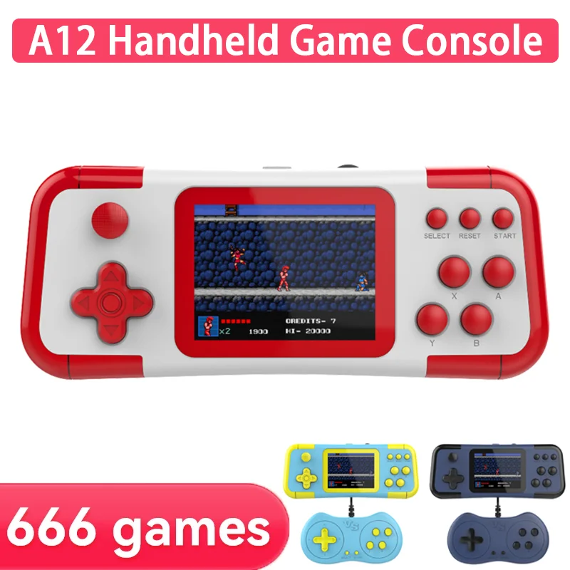 

666 игр в 1 портативный игровой плеер Ретро видео игровая консоль портативная Карманная игровая консоль Мини Ручной плеер для детей подарок