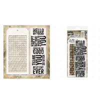 diy bold sayings and grid dot diamonds new layered stencils stamps handmade scrapbooking greeting cards paper crafts decor molds
