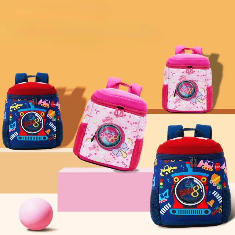 Popular Girl Boy Cartoon Candy Car Anti Lost Kindergarten Small Schoolbags 2022 New Children Waterproof SBR Bucket Backpacks Hot