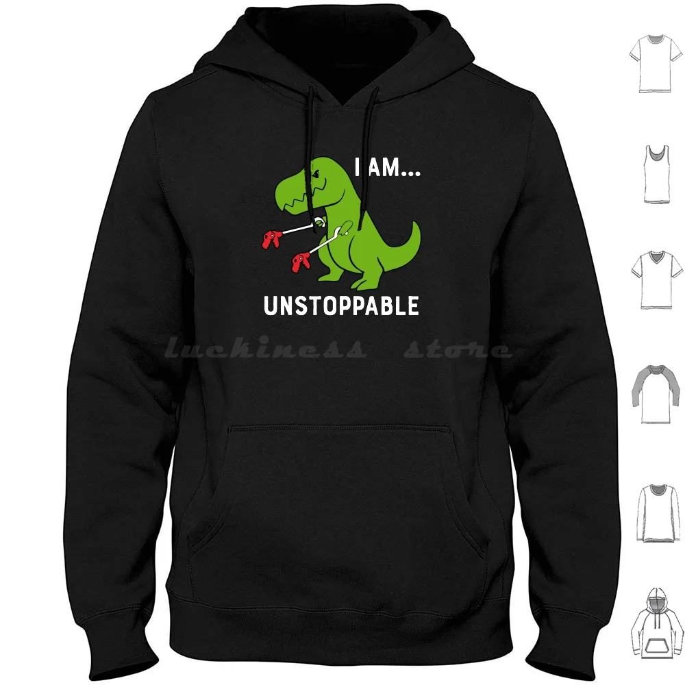 

I Am Unstoppable T-Rex Dinosaur Hoodies Long Sleeve Funny T Rex Cute T Rex Dino Dinosaur I Am Unstoppable Trex T Rex