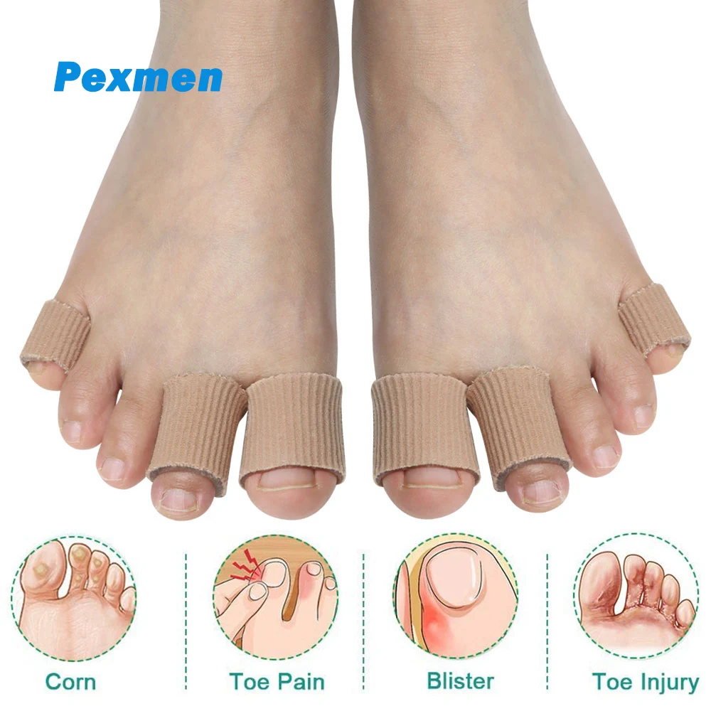 

Pexmen 1/2/5Pcs Toe Cushion Tube Toe Sleeves Gel Toe Protectors for Corns Blisters Calluses Toes and Fingers for Men and Women