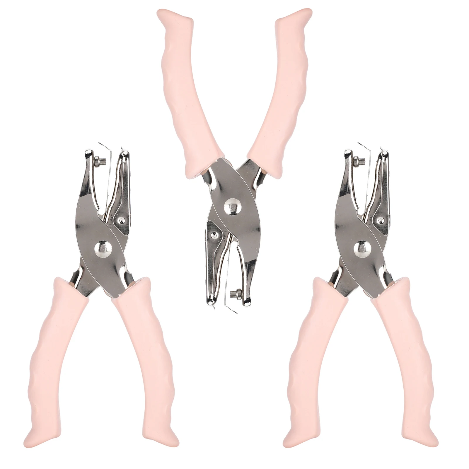 

3Pcs Manual Hole Puncher 3mm Single Opening Handheld Ticket Paper Punching Forcep Cutting Tool paper