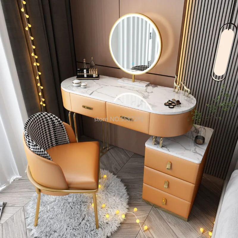 

Luxury Cabinets Dressing Table Bedroom Modern Nordic Minimalist Makeup Table Cabinet Tocador Maquillaje Living Room Furniture