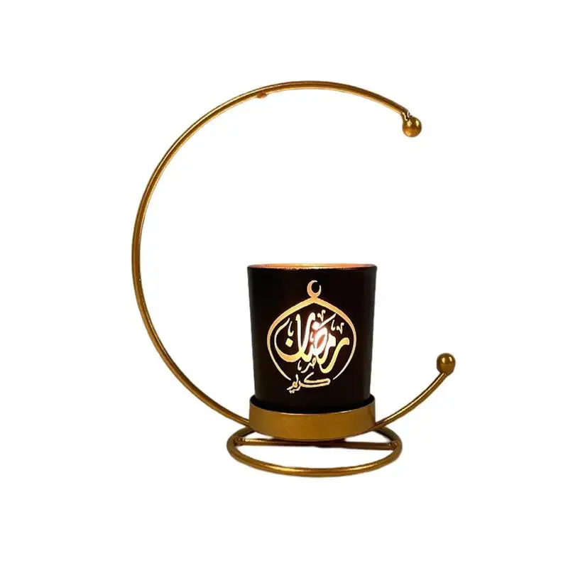 Vintage Candlestick Metal Sun Moon Star Candlestick Eid Decor For Bedroom Living Room Desktop Fireplace