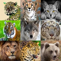 5d diy diamond painting animal lion cheetah bear wolf picture full circle %d0%b0%d0%bb%d0%bc%d0%b0%d0%b7 inlaid embroidery craft cross stitch home decor