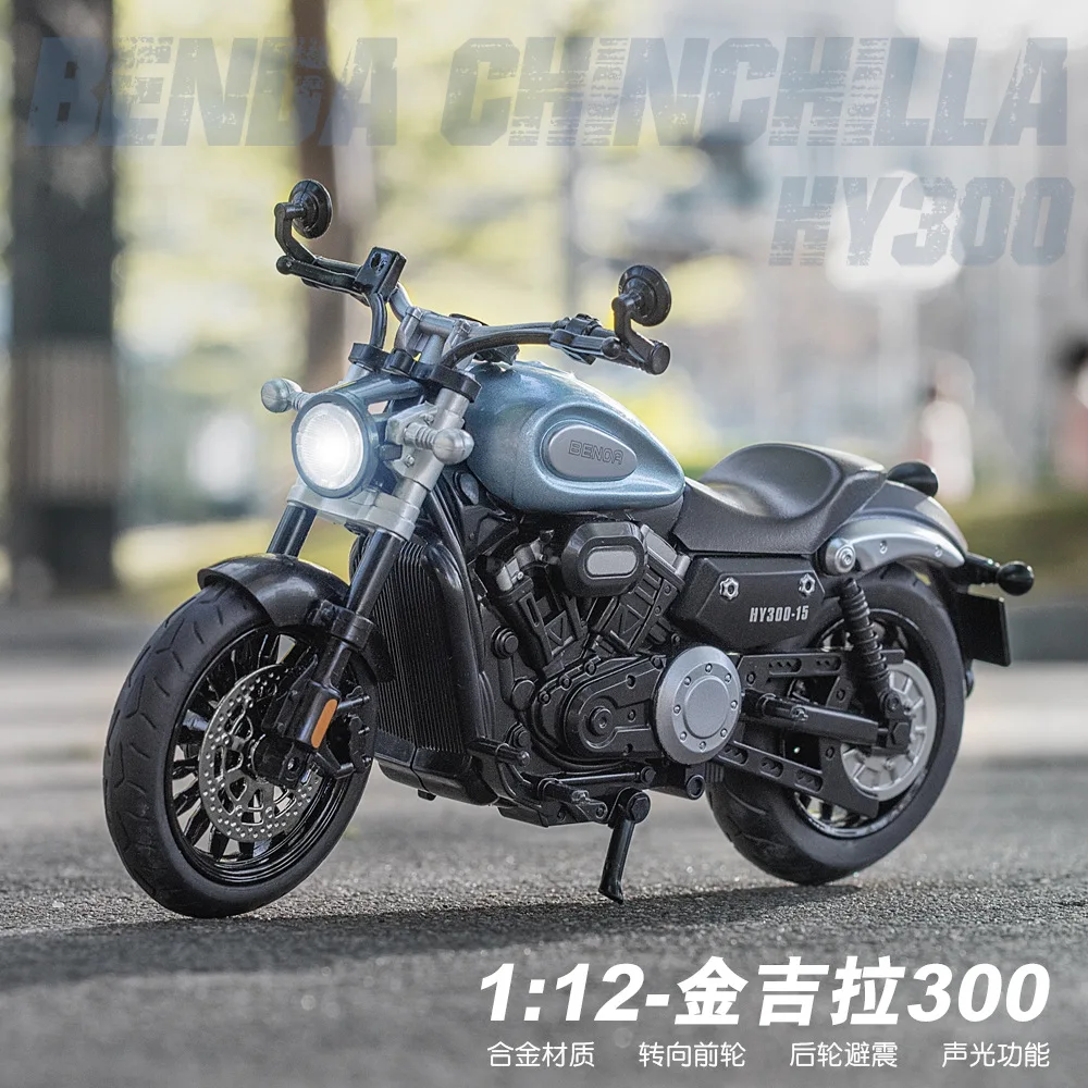 Масштаб 1/12 Модель Мотоцикла Benda Chinchilla BD300 Литой Под Давлением Металлический