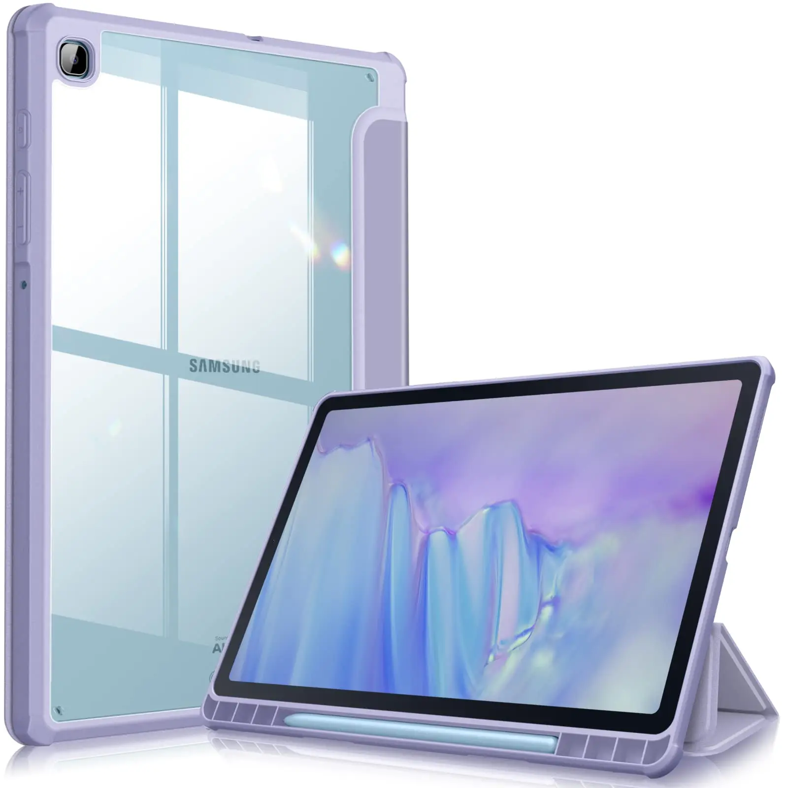 

Акриловый чехол из искусственной кожи для Samsung Galaxy Tab A8, 10,5 дюйма, 2022 дюйма, дюйма, Магнитная подставка тройного сложения для Galaxy S6 Lite