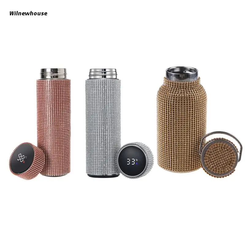 

Термос с сияющими бриллиантами F63A, умный Термос со светодиодной подсветкой