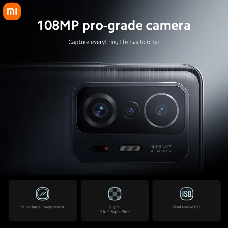 Najtaniej Globalna Wersja Xiaomi 11T Pro Smartphone 128/256GB Snapdragon 888 Octa Core 120W HyperCharge 108MP Kamera 120Hz