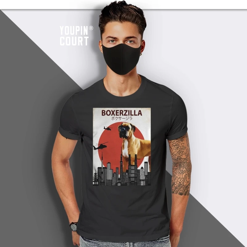 

Funny Men t shirt Women novelty tshirt Boxerzilla Funny Boxer Cool Gift for Dog Lovers cool T-Shirt
