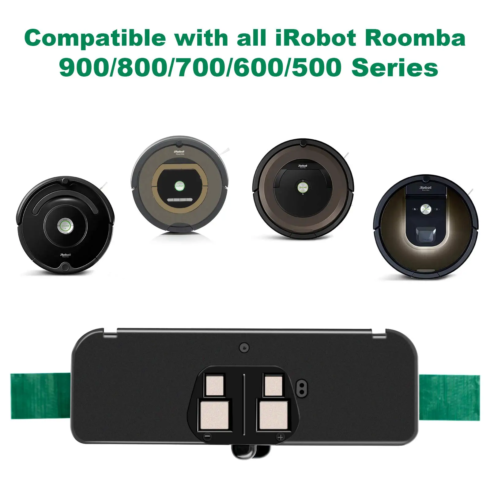 Аккумуляторные литий-ионные батарейки для пылесоса iRobot Roomba 6400 500 550 620 650 760 770 800 14 4