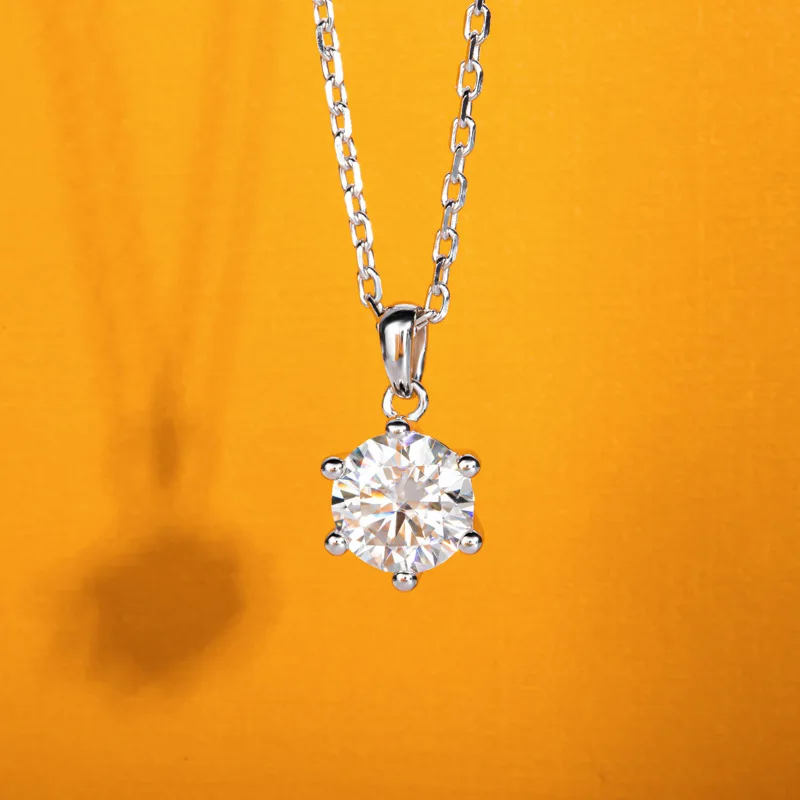 Женская подвеска Apaison 2 ct настоящий Муассанит ювелирные изделия из стерлингового