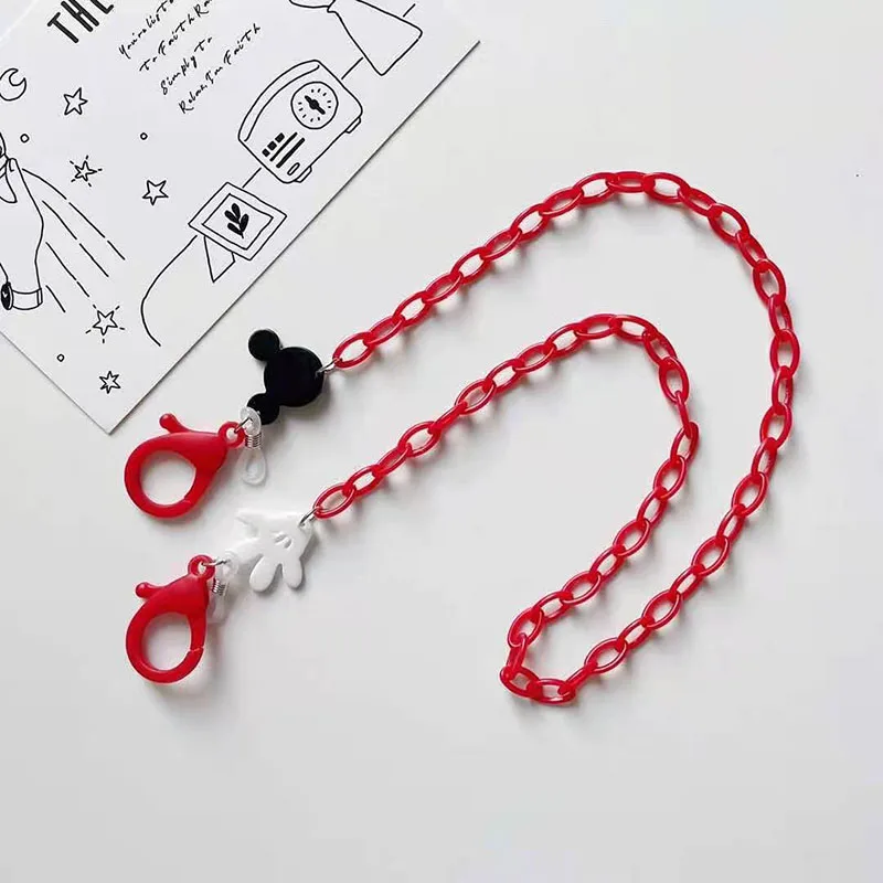 Креативный мультяшный бант акриловая цепочка для детей очки маски с подвесной