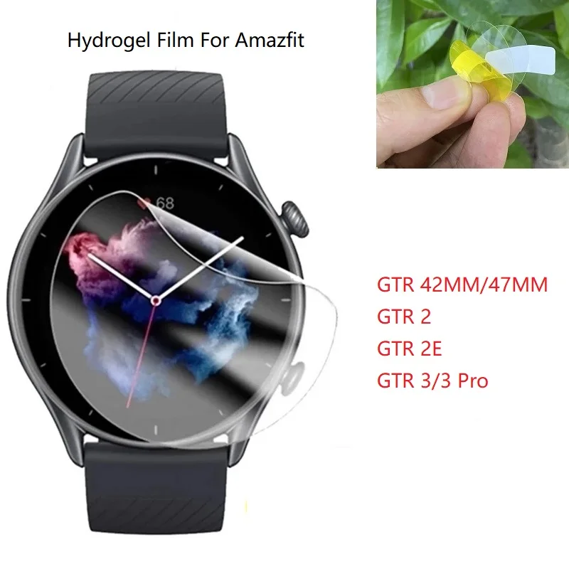 

Round Full Cover Hydrogel Film Screen Protector For Amazfit GTR 3 Pro 2 2e Soft Watch Film Not Glass Film For GTR 42MM 47MM