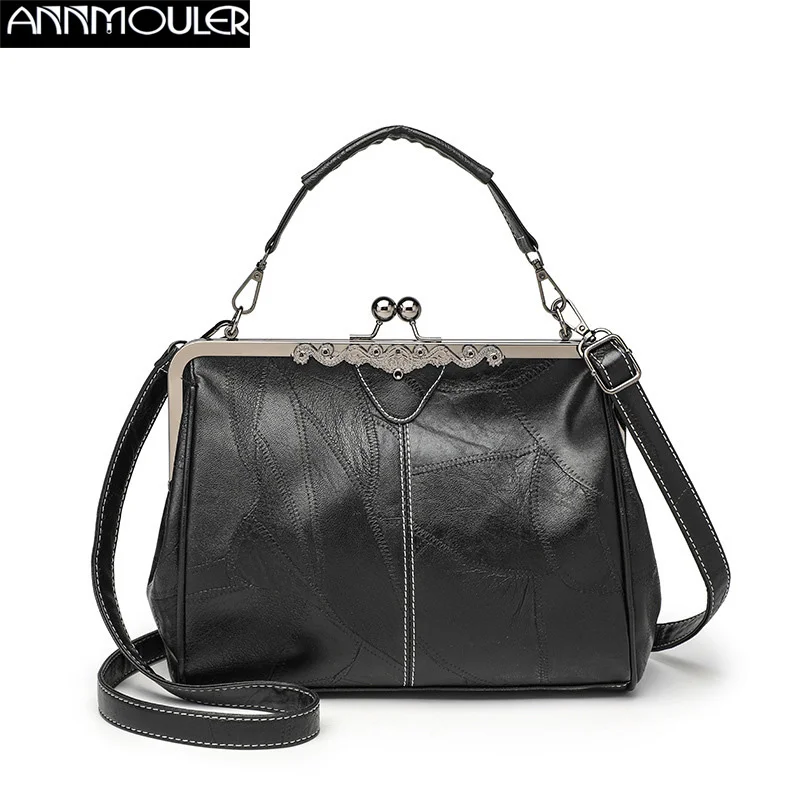 

Annmouler Designer Women Vintage Shoulder Bag Luxury Pu Leather Handbag New Fashion Tote Bag Women's Bag 2023 Trend Purses