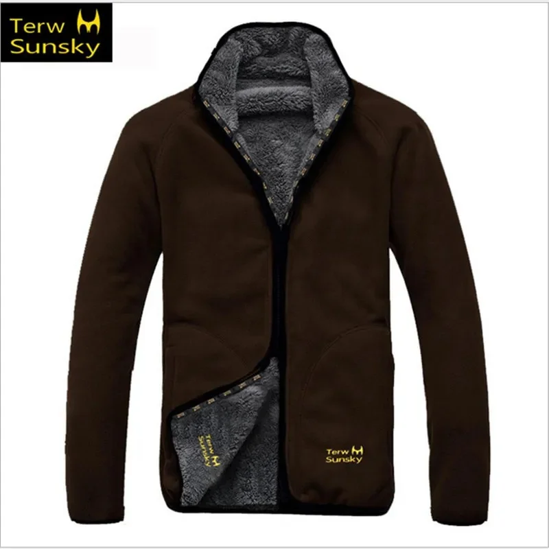 Двусторонняя флисовая куртка для мужчин и женщин уличное пальто из овечьей