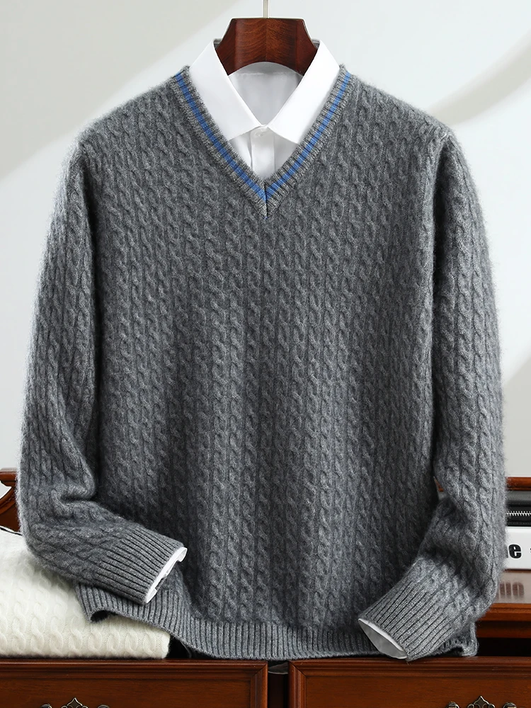 Новинка мужской свитер высокого качества 100% из козы кашемира женский