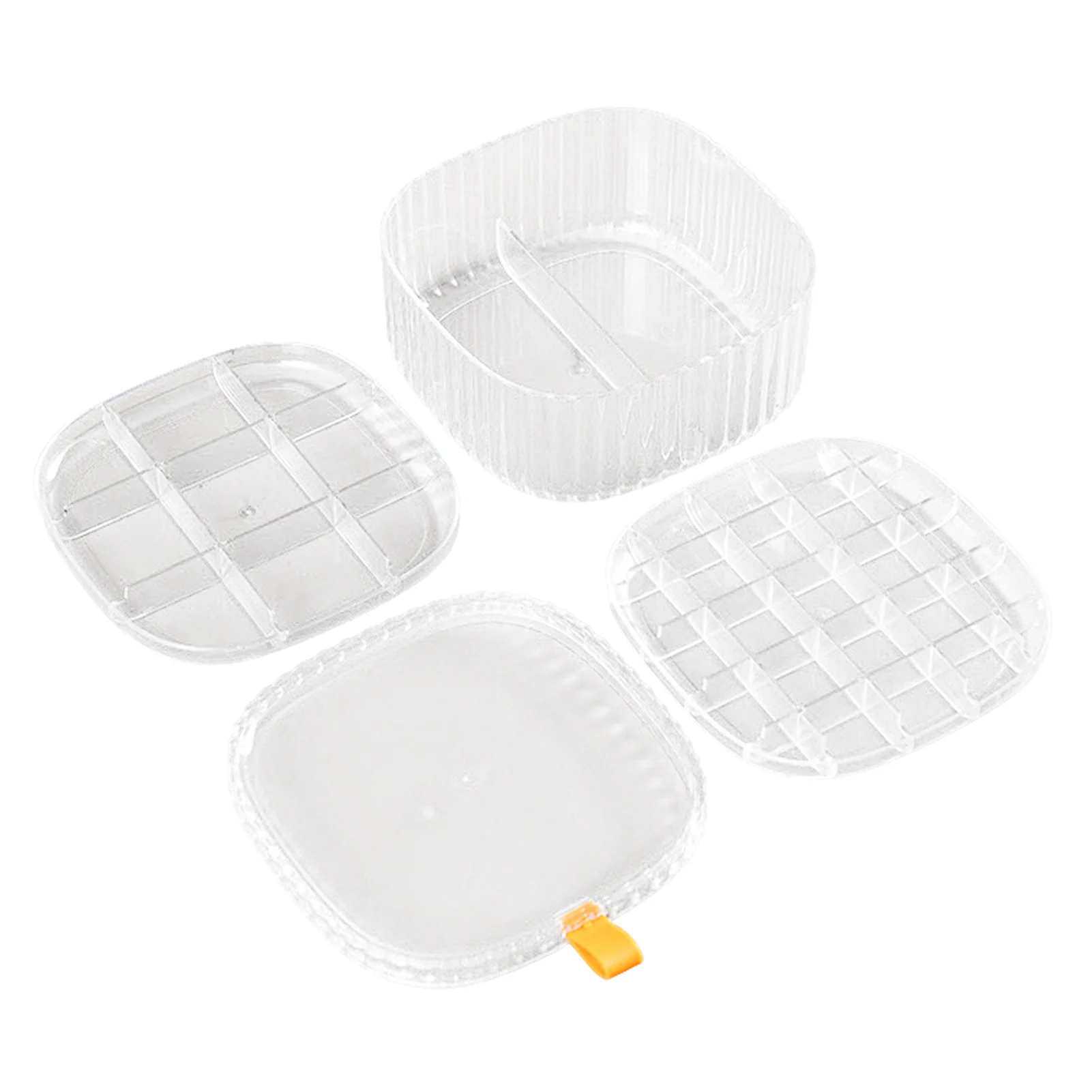 

Акриловая шкатулка для хранения ювелирных изделий, маленький трехуровневый бокс с крышкой для хранения ювелирных изделий разных размеров, ...