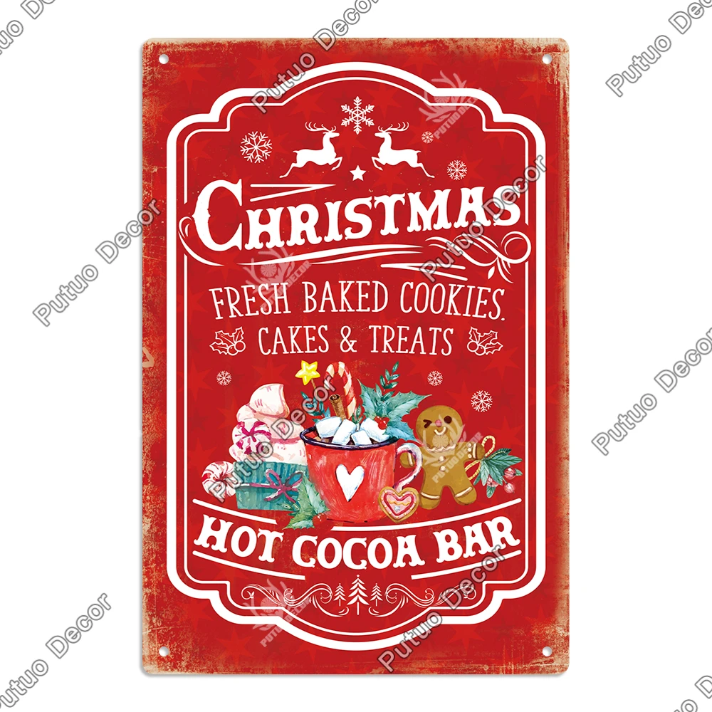 

Металлическая табличка Putuo Decor Merry Christmas