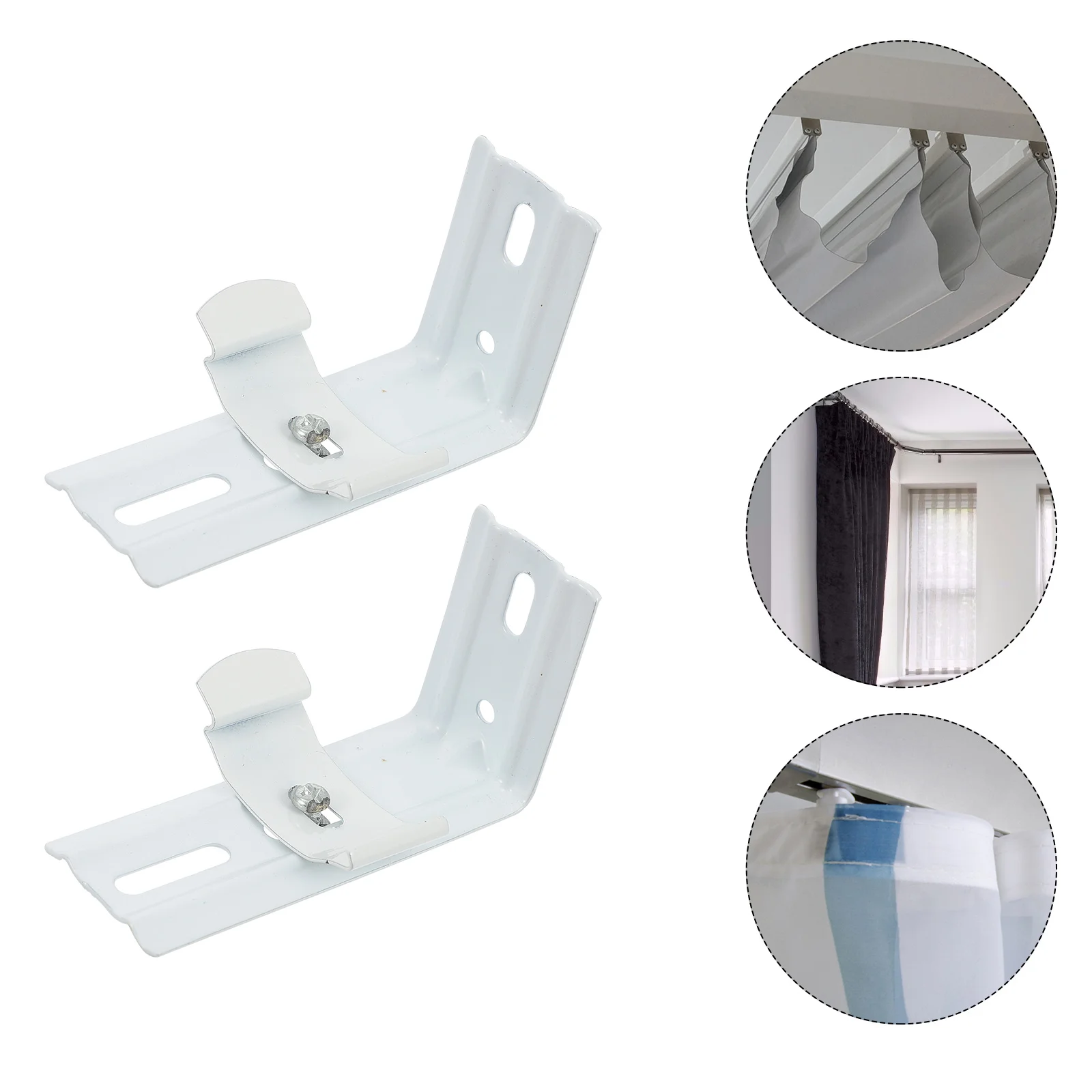 Curtain Bracket Bracketsshelf Shaped Wall Blind Fixing Ceiling Hold Mini Down Mount Holders Rodholder Shape Supply Home Durable