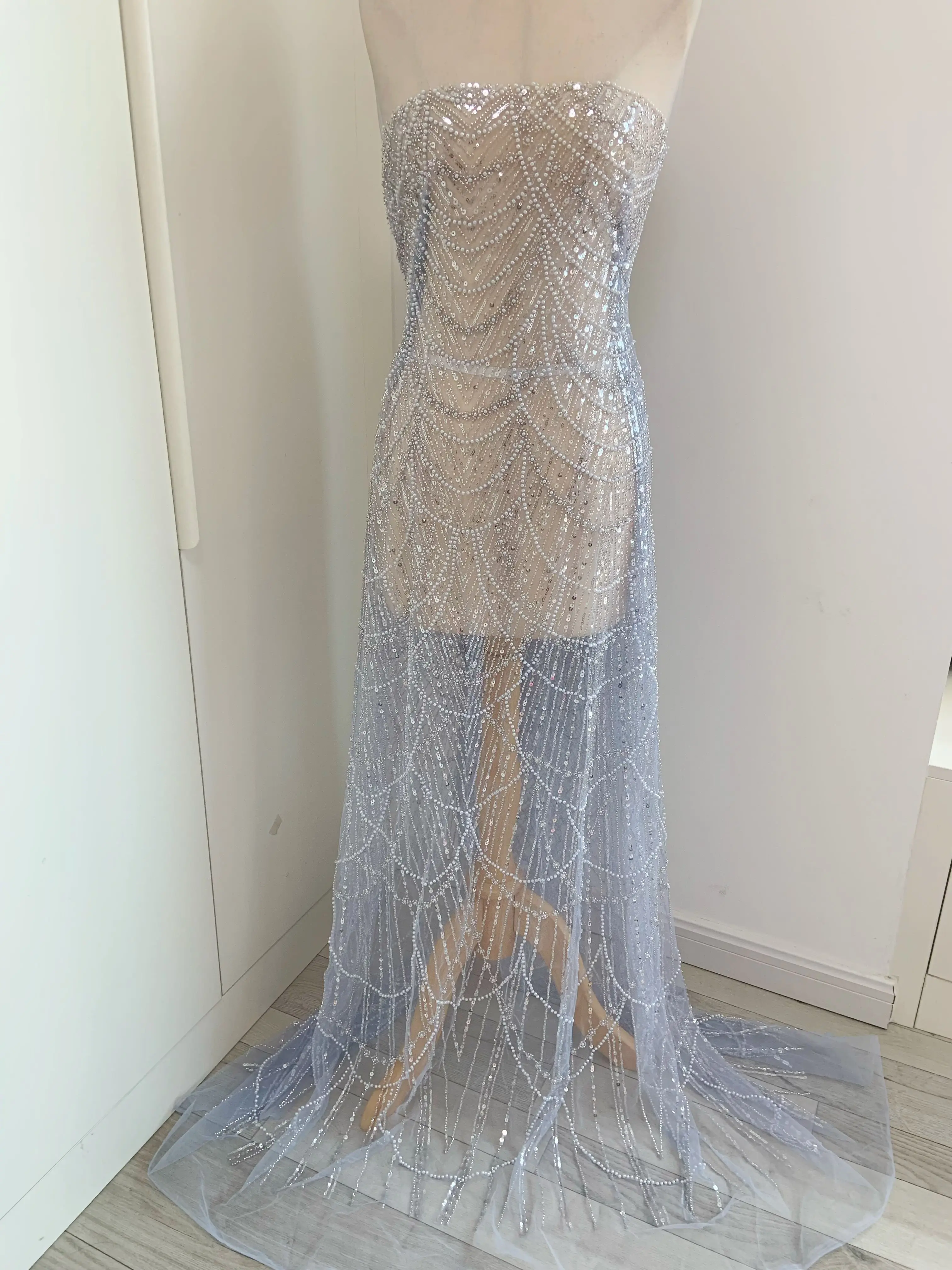 Свадебное платье с вышивкой в виде бусин русалки высококачественная ткань