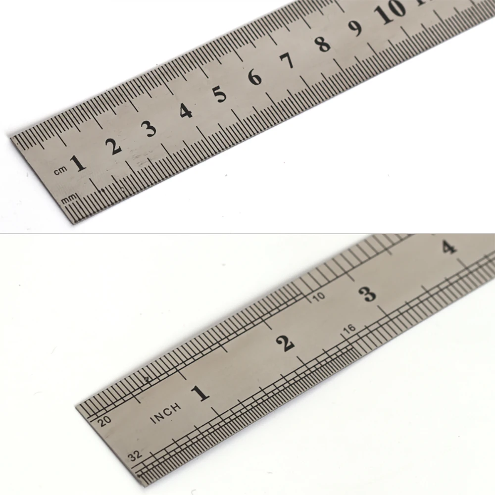 

Линейка из нержавеющей стали, ручное измерение, двухсторонняя, метрическая и имперская, диапазон 30 см, толщина 0,5 мм