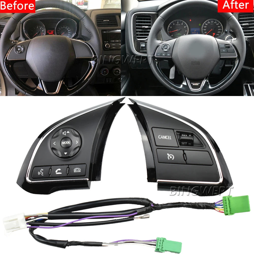 

Для Mitsubishi ASX 2020 2021 2022 аудио радио круиз контроль переключатель рулевого колеса кнопки переключатели