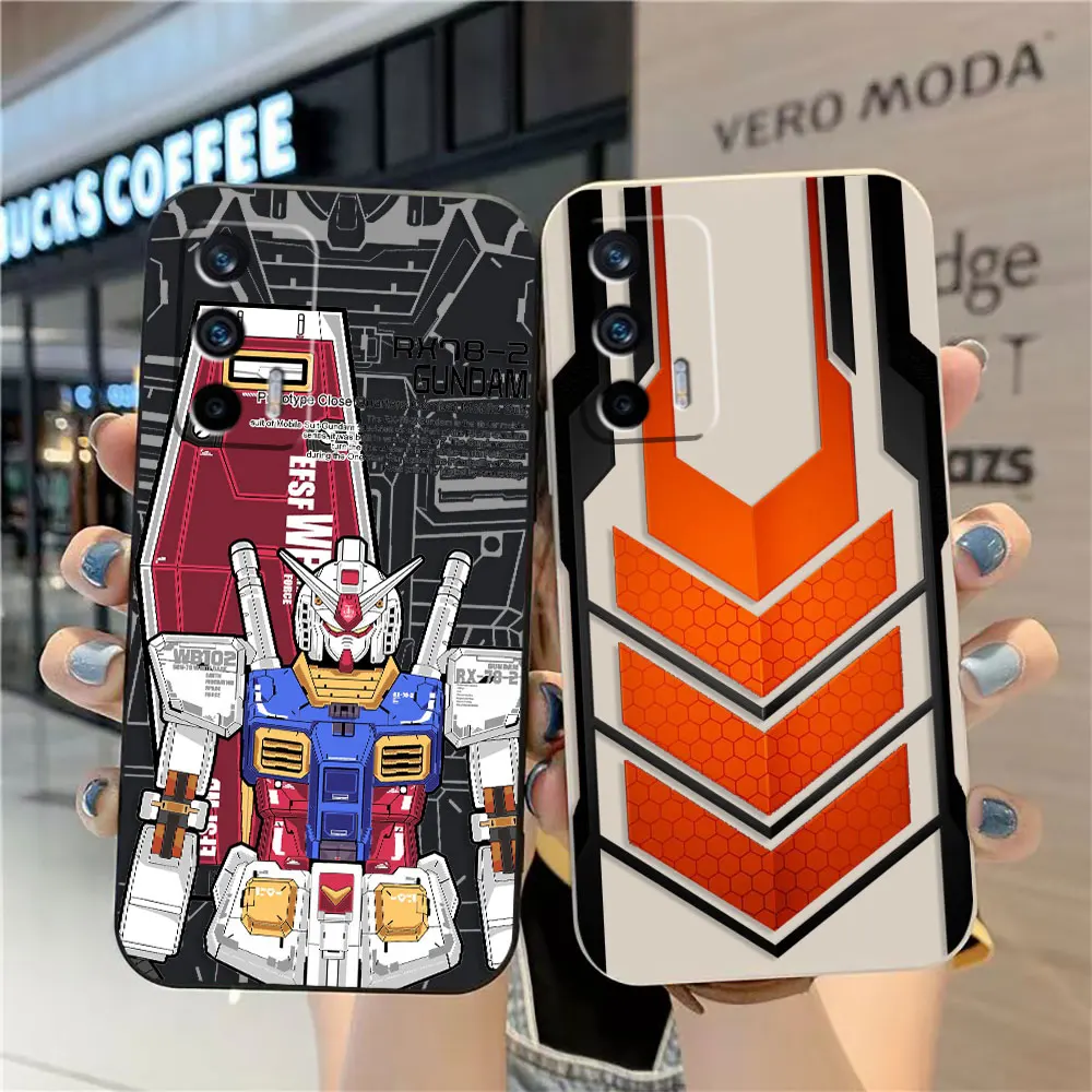 

G-Gundam Robot Case For Realme 10 9 8 8I C30 C31 C33 C35 C55 GT NEO 2 3 5 NARZO 50 5G Colour Liquid Case Funda Shell Capa Coque