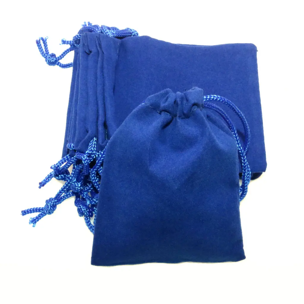 100PCS 7x9CM Red Black Gift Bag Jewelry Display Velvet Drawstring Gift Christmas Wedding Blue Pink