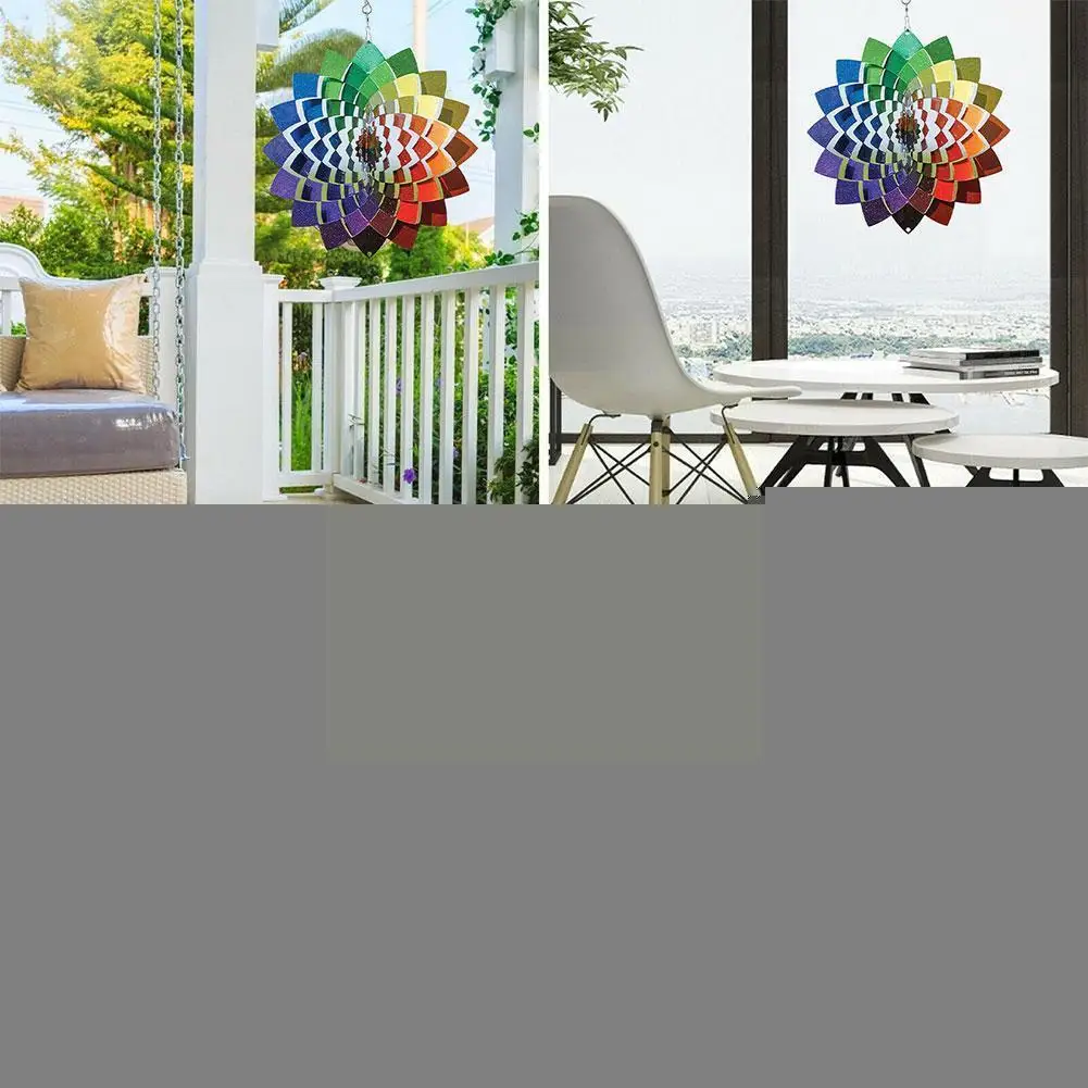 

Garden Decor 2022 Hot Selling 8-inch 3D Three-dimensional Chimes Rotating Steel Metal Home Wind C8B2