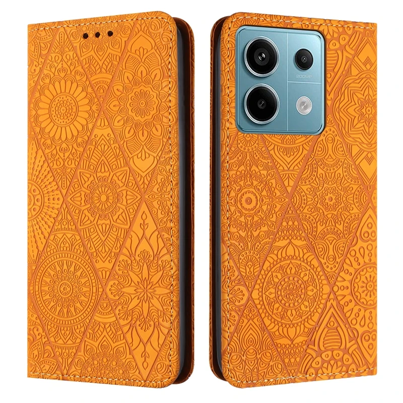 Для Xiomi Redmi Note 13 Чехол Mandala Totem Кожаный магнитный чехол для Xiaomi телефона Pro 13Pro 5G Fundas