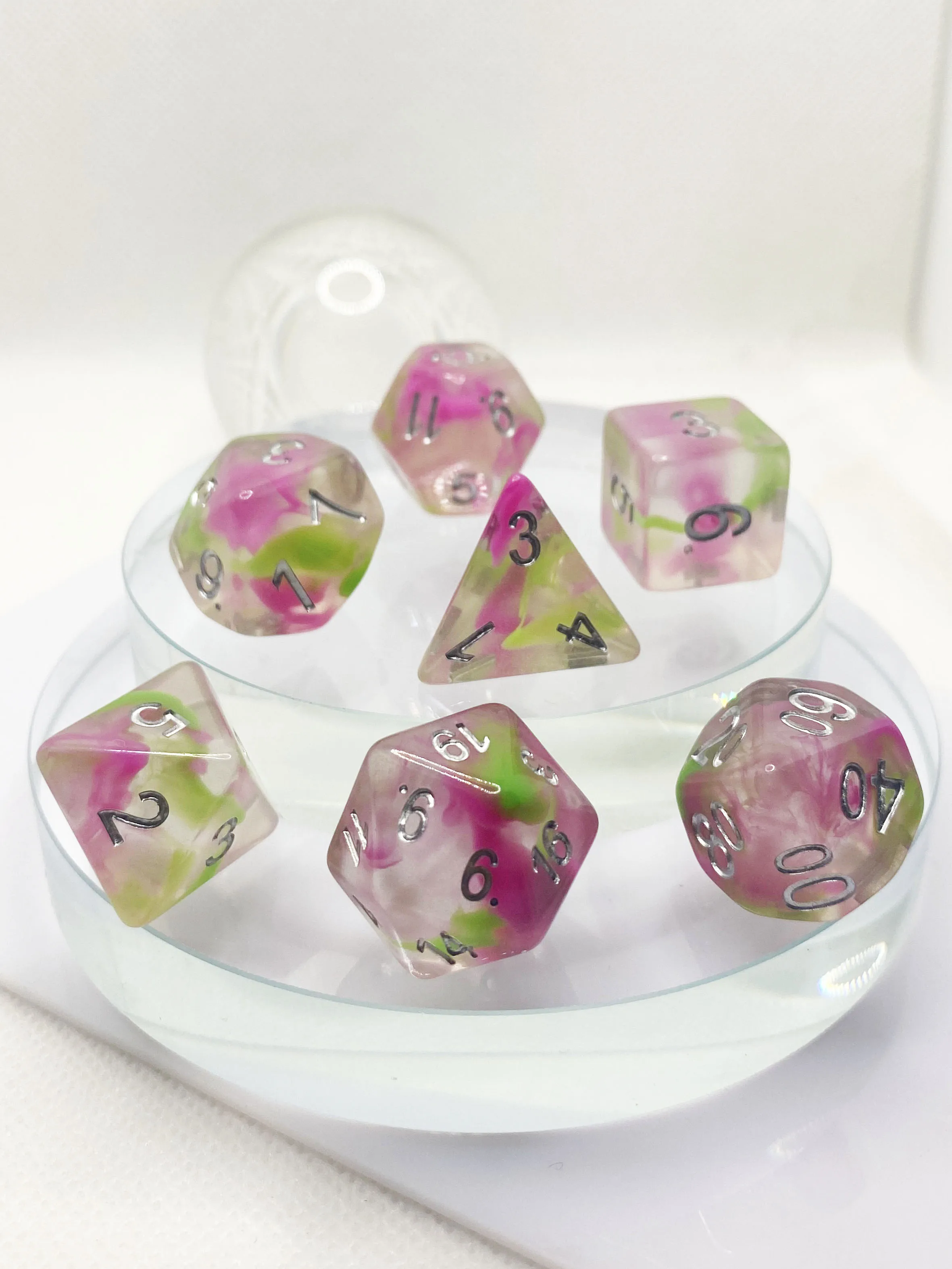 Двухцветные серебристые кубики ICE для кубиков dnd d&ampd подземелий и драконов juegos de