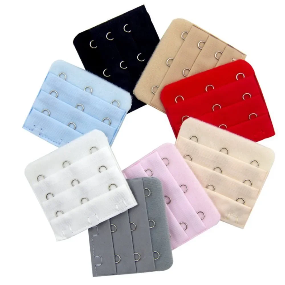 Bra Extenders Strap Extension 3 Hooks 2 Rows Women Intimates Lengthened Bra Hook Extenders Womens Accessoires 2/3/4Buckles