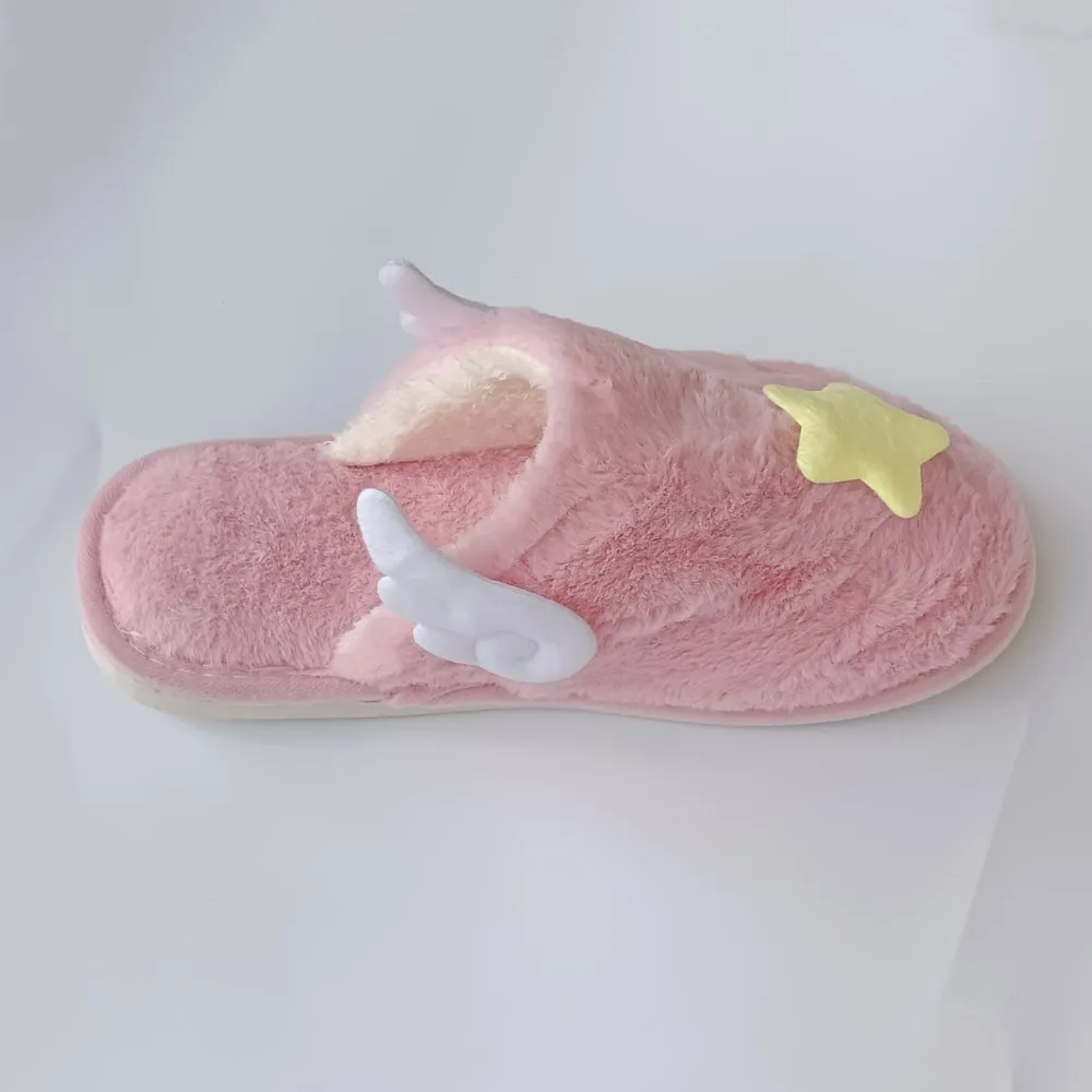 CardCaptor Сакура КИНОМОТО косплей костюм обувь розовые Симпатичные пушистые Тапочки