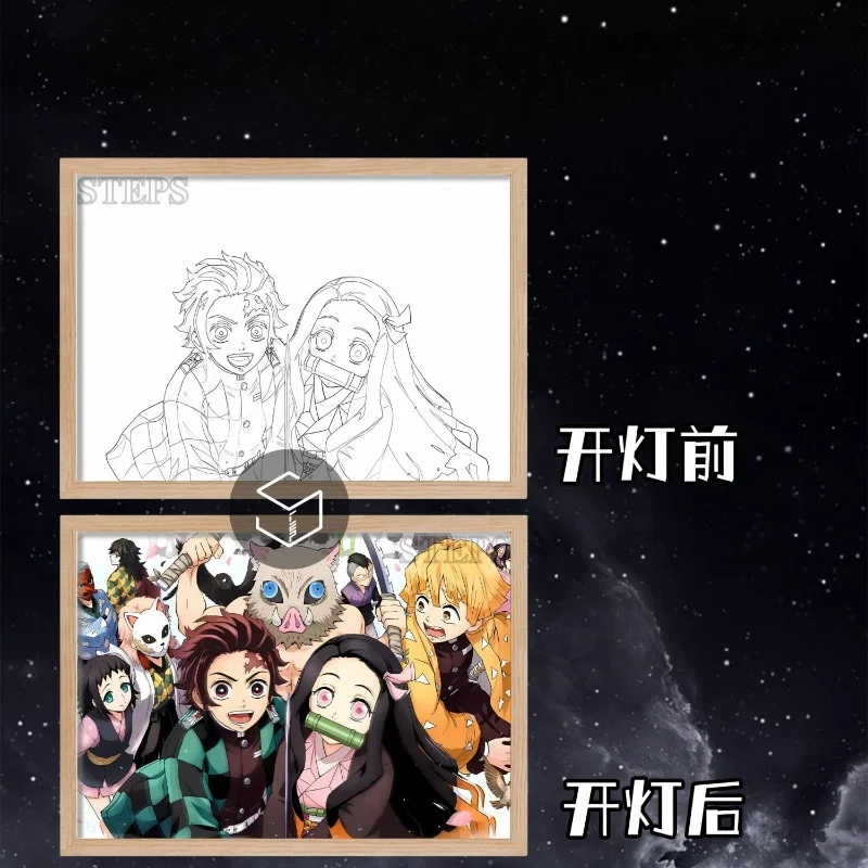 Фоторамка с изображением демонов рассекающих кожу Tokitou Muichirou искусственная