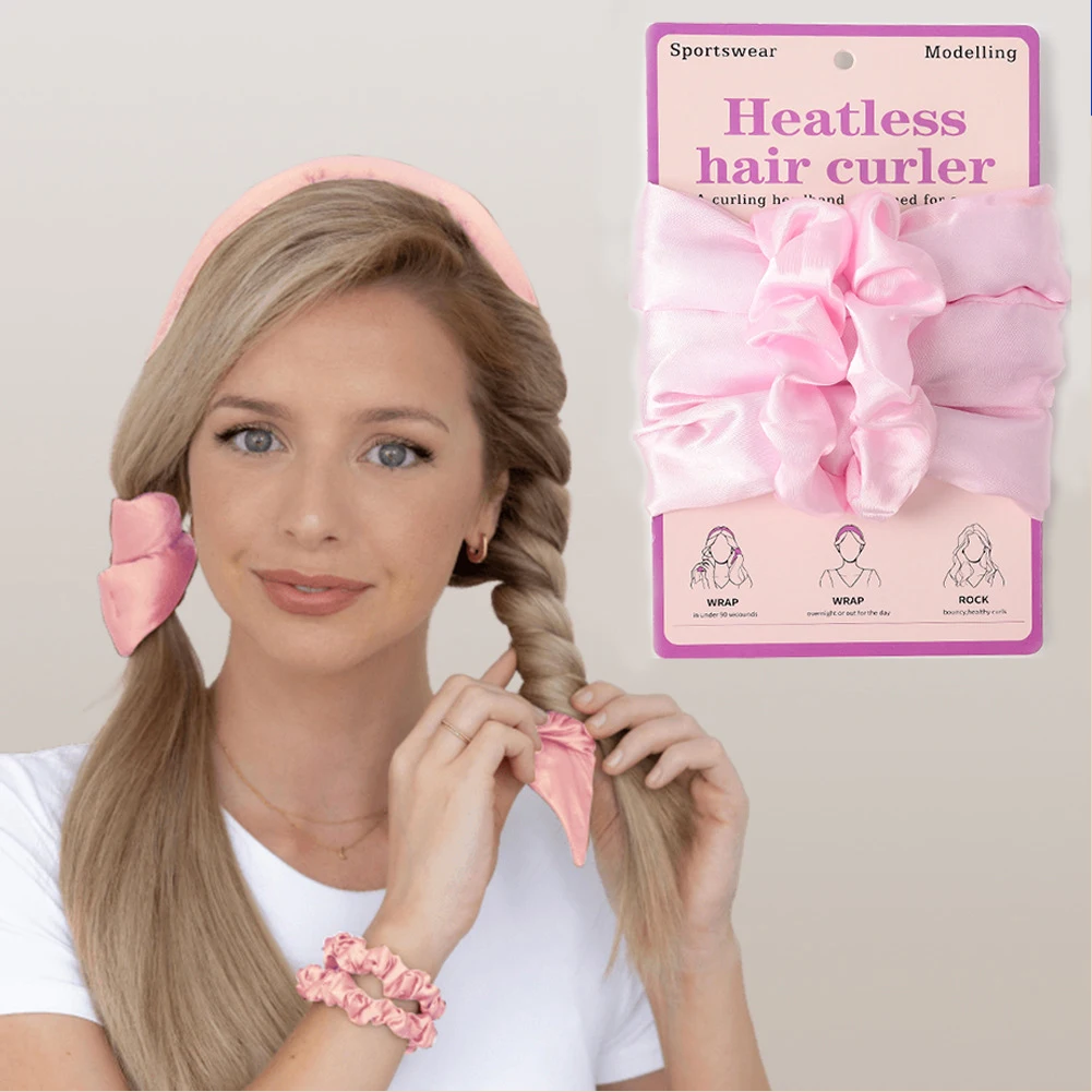 

Heatless Hair Curler For Women Silk Hair Curler Hair Scrunchie Without Heat For Women Girl Hair Saving Sleep Curler Curling Iron
