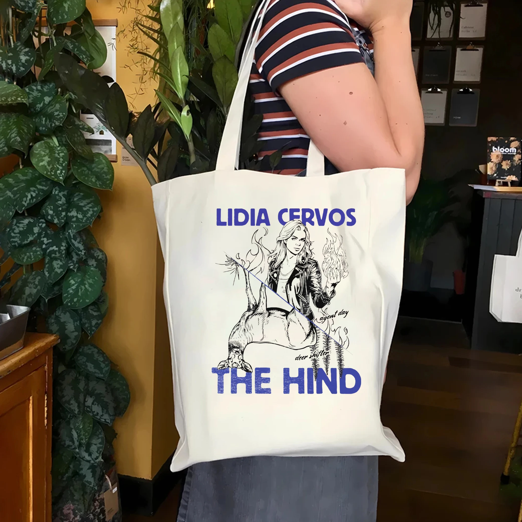 Лидия Кривос Графический Принт Книга Большая Сумка Через Плечо ACOTAR Холст