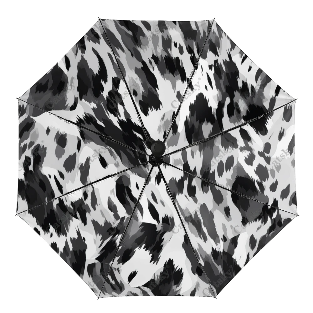 

Зонт женский складной с защитой от солнца и дождя, автоматический зонт для путешествий и прогулок с зонтиком для коров и пятнистых животных