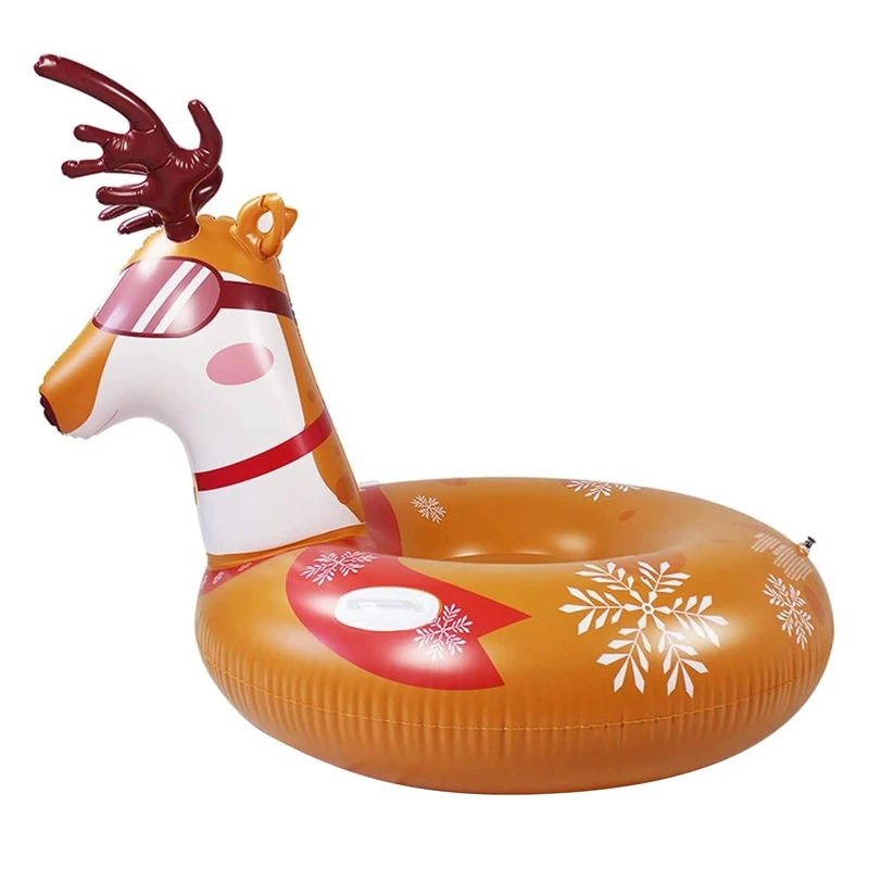 

Top!-Snow Tube Inflatable Thicker Snow Tube Toy for Kids and Adults Winter Inflatable Snow Sled Toys ​Outdoor Toys Orange