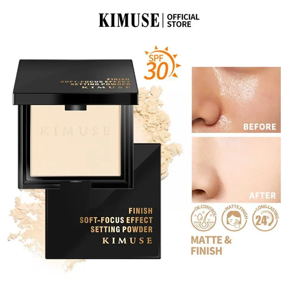

Makeup Face Pressed Powder Oil Control Soft Smooth Finish Beauty Accessories Girl Makeup Waterproof Face Powder Comestics J8R8