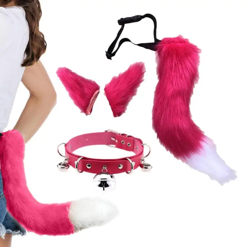 

Косплей на Хэллоуин, косплей, Хвост уха, искусственные кошачьи уши, хвост, кошачьи уши, заколка для волос, пушистый волк, длинный хвост, костюм на Хэллоуин