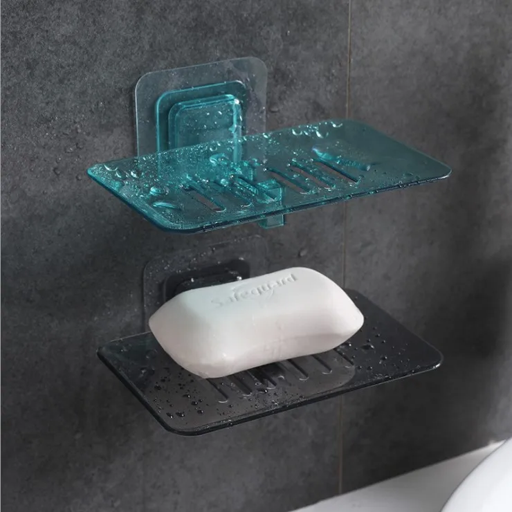 

Creative Drill Free Soap Dish Wall Dishe Case Suction Cup Drain Soap Box Soap Box Dish Storage Plate Holder Bathroom Accessories
