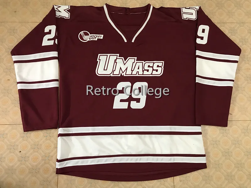 

Umass #29 JONATHAN QUICK Minutemen Hockey Jersey Embroidery Stitched Customize any number and name Jerseys