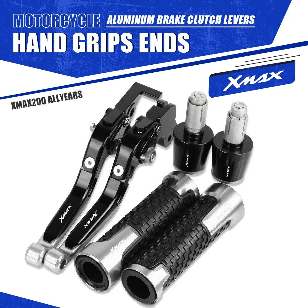 

X MAX Motorcycle Adjustable Extendable Brake Clutch Levers Handlebar Hand Grips ends For YAMAHA X-MAX XMAX 200 all years