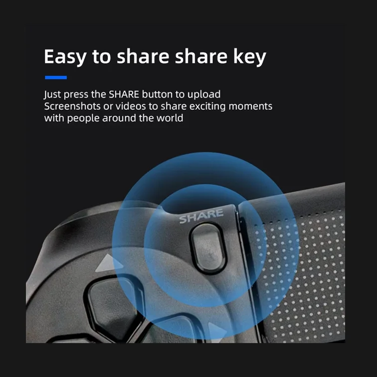 Фото Беспроводной Bluetooth-контроллер с поддержкой геймпадов для консоли P4, совместимый с P4 Slim/Pro, P3, iOS, ПК, Android, Steam, джойстик. №4