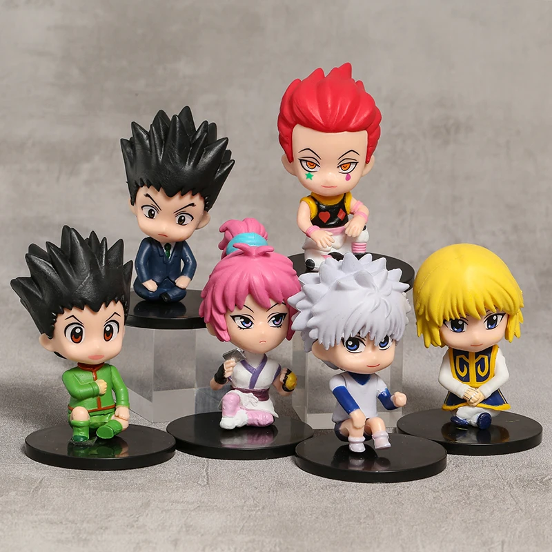 

Hunter x Huner Gon Freecss Killua Zoldyck Kurapika Leorio Hisoka Machi Kulolo lushilufelu милые аниме игрушки Фигурки 6 шт./компл.