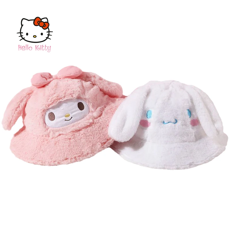 

Kawaii Sanrio Осень-Зима плюшевая кукла Панама шапка аниме My Melody Cinnamoroll Милая теплая шапка плюшевый подарок для пары