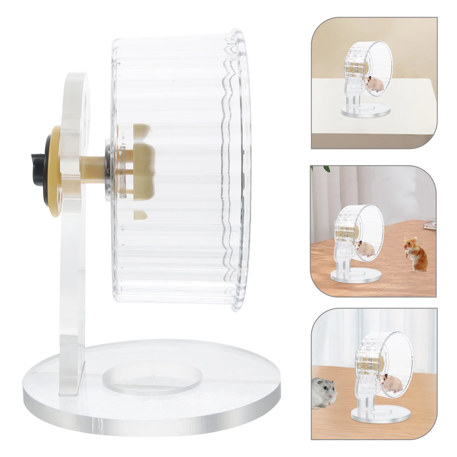 

1 Set Hamster Wheel Guinea Running Wheel Hamster Toy Chinchilla Gerbils Wheel with Base for Cage