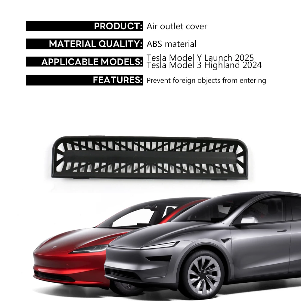 

Для Tesla New Model Y Launch Juniper 2025 Model3 Highland 2024 Задняя крышка воздуховыпускного отверстия Задняя защитная крышка вентиляционного отверстия кондиционера